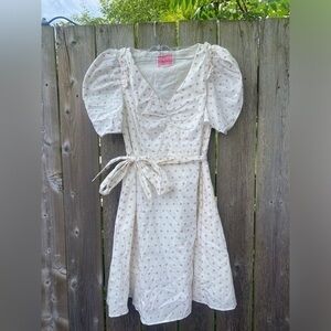 Kate Spade New York Dainty Bloom Poplin polka dot dress